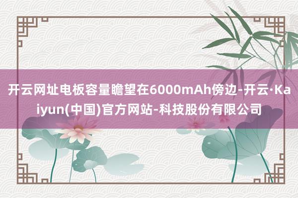 开云网址电板容量瞻望在6000mAh傍边-开云·Kaiyun(中国)官方网站-科技股份有限公司
