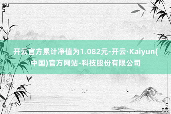 开云官方累计净值为1.082元-开云·Kaiyun(中国)官方网站-科技股份有限公司