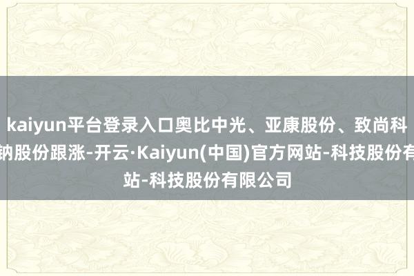 kaiyun平台登录入口奥比中光、亚康股份、致尚科技、顺钠股份跟涨-开云·Kaiyun(中国)官方网站-科技股份有限公司