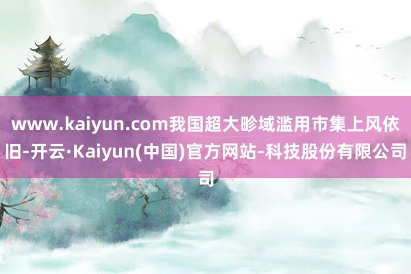www.kaiyun.com我国超大畛域滥用市集上风依旧-开云·Kaiyun(中国)官方网站-科技股份有限公司