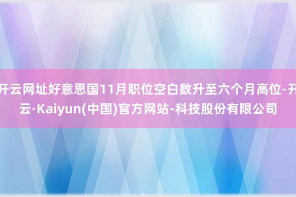 开云网址好意思国11月职位空白数升至六个月高位-开云·Kaiyun(中国)官方网站-科技股份有限公司
