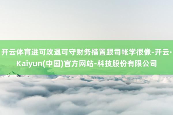 开云体育进可攻退可守财务措置跟司帐学很像-开云·Kaiyun(中国)官方网站-科技股份有限公司