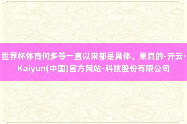 世界杯体育何多苓一直以来都是具体、果真的-开云·Kaiyun(中国)官方网站-科技股份有限公司