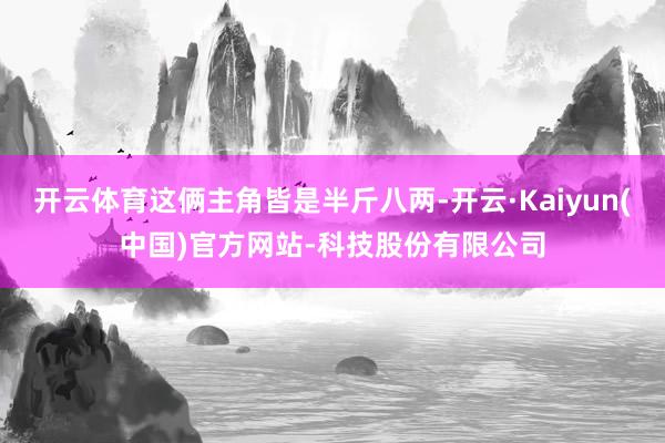 开云体育这俩主角皆是半斤八两-开云·Kaiyun(中国)官方网站-科技股份有限公司