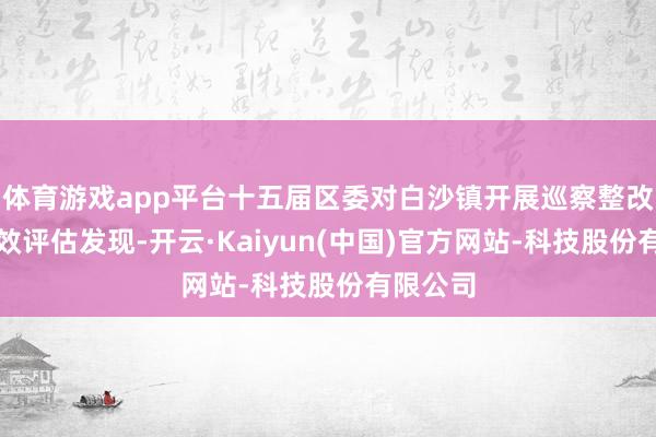体育游戏app平台十五届区委对白沙镇开展巡察整改详细见效评估发现-开云·Kaiyun(中国)官方网站-科技股份有限公司