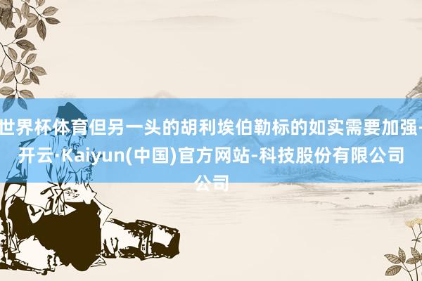 世界杯体育但另一头的胡利埃伯勒标的如实需要加强-开云·Kaiyun(中国)官方网站-科技股份有限公司
