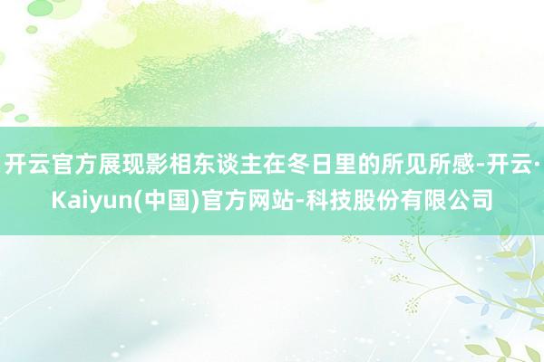 开云官方展现影相东谈主在冬日里的所见所感-开云·Kaiyun(中国)官方网站-科技股份有限公司